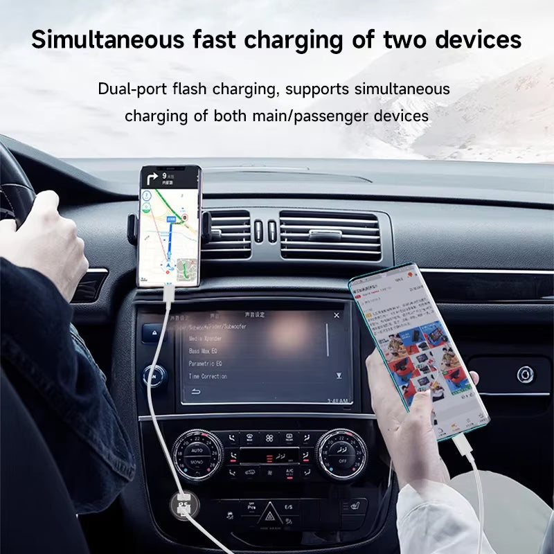 Mi Car Charger 120W 67W 6A Fast Charging Dual-Port USB a for  14 14 Ultra 13 13T 12 Pro Redmi Note A3 POCO Pad 6