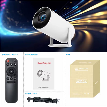 Hy300 PRO Projector 4K Android 1080P 1280*720P Full HD Home Theater Video Mini Led Projector for Movies Upgraded Version