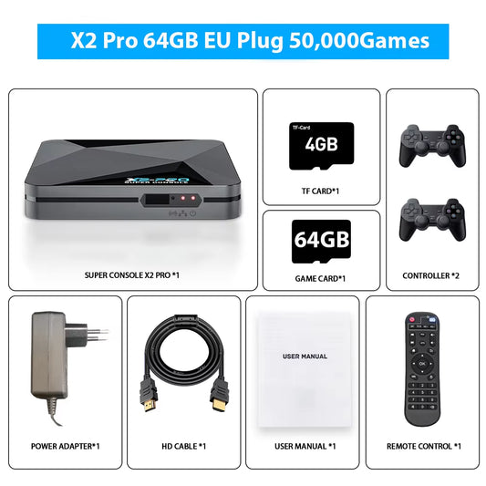 IGNB 60+Simulators 50000+Games Installed Super Console X2PRO Retro Home Video Game Console Three System One Game Set-Top Box