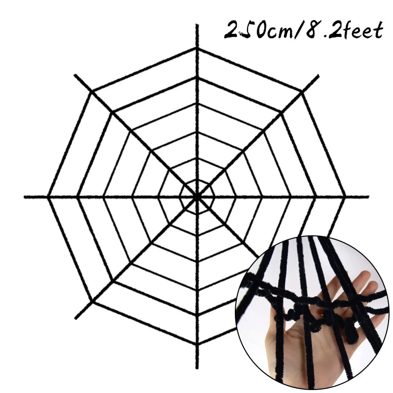 Black White Halloween Spider Web Giant Stretchy Cobweb for Home Bar Haunted House Scary Props Horror Halloween Party Decorations