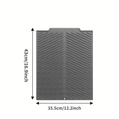 1Pc, Silicone Drain Pad, Dish Pad, Folding Drain Pad, Dish Drain Pad, Heat Resistant Pot Pad, Kitchen Accessories