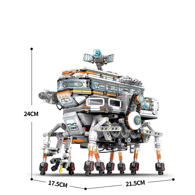 1378PCS Remote Control Eight Arm Walking Robot Model Bricks Aerospace Series Technology Building Blocks Kids Toys Birthday Gifts