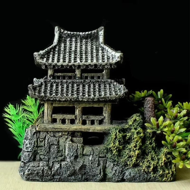 Aquarium Mountain Rockery Landscape View Decoration Fish Tank Accessories Decoration Decoration Large Resin Fish Tank Decoration