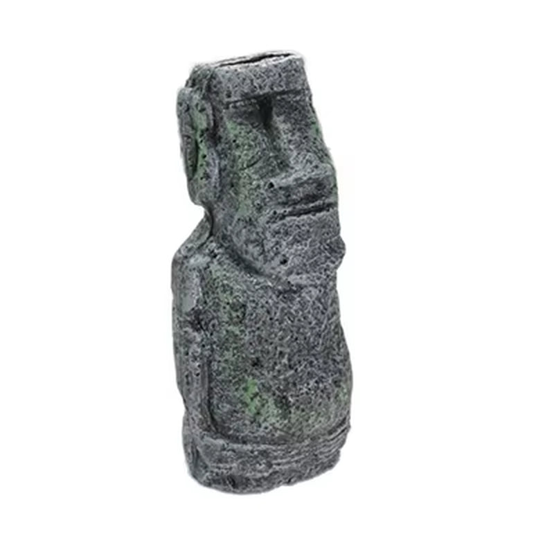 Easter Island Stone Statue Resin Ornament Fish Tank Aquarium Decoration Gnome Terrarium Reptile Tank Artificial Stone Home Decor