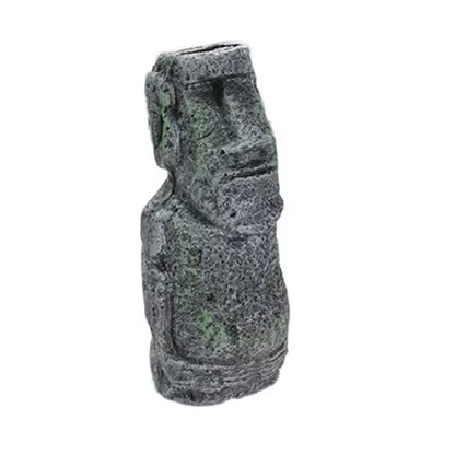 Easter Island Stone Statue Resin Ornament Fish Tank Aquarium Decoration Gnome Terrarium Reptile Tank Artificial Stone Home Decor