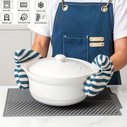 1Pc, Silicone Drain Pad, Dish Pad, Folding Drain Pad, Dish Drain Pad, Heat Resistant Pot Pad, Kitchen Accessories